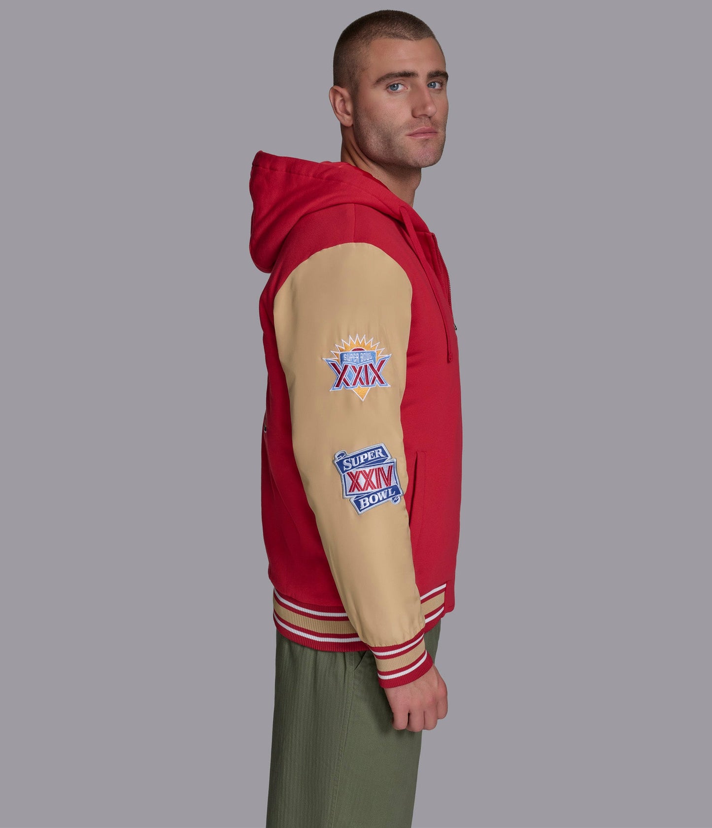 SF 49ers Player Option Color Blocked Full Zip Hoodie