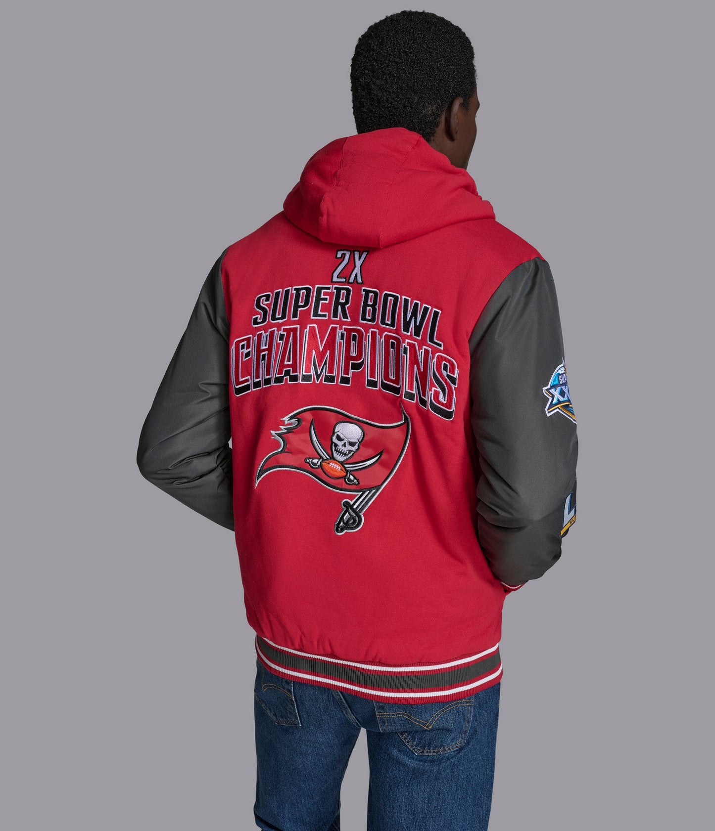 Tampa Bay Buccaneers Player Option Color Blocked Full Zip Hoodie