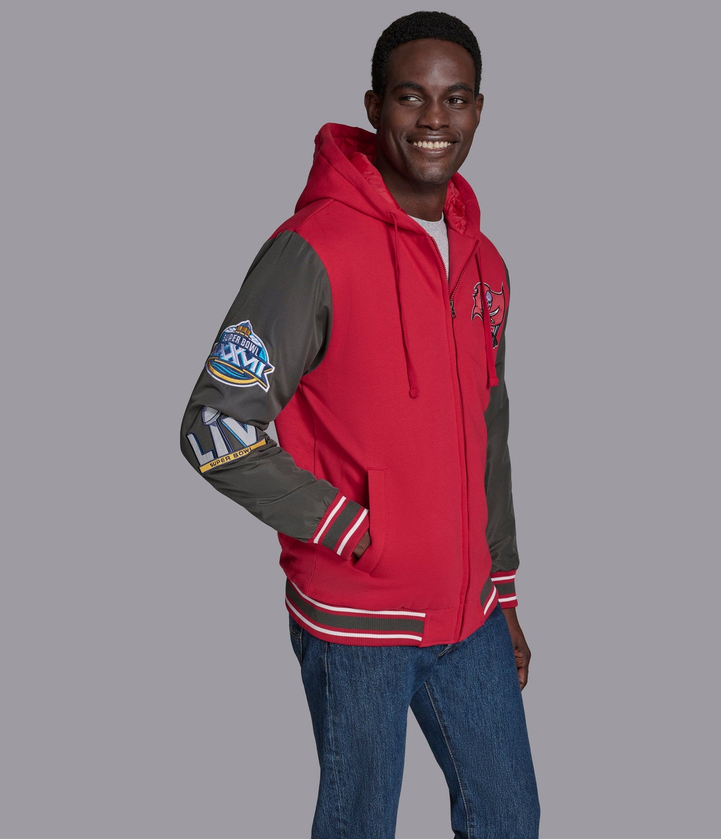 Tampa Bay Buccaneers Player Option Color Blocked Full Zip Hoodie