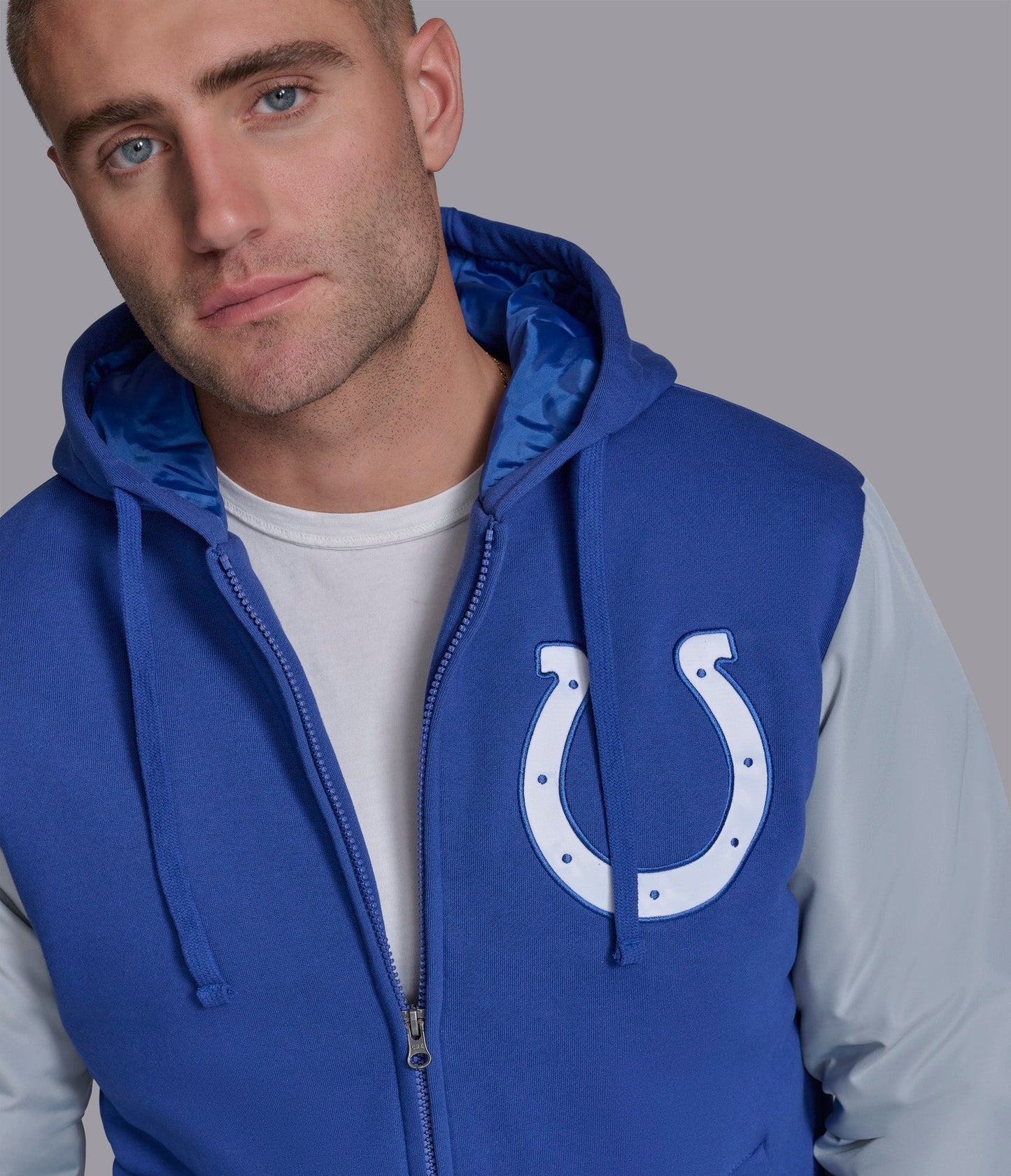 Indianapolis Colts Player Option Color Blocked Full Zip Hoodie