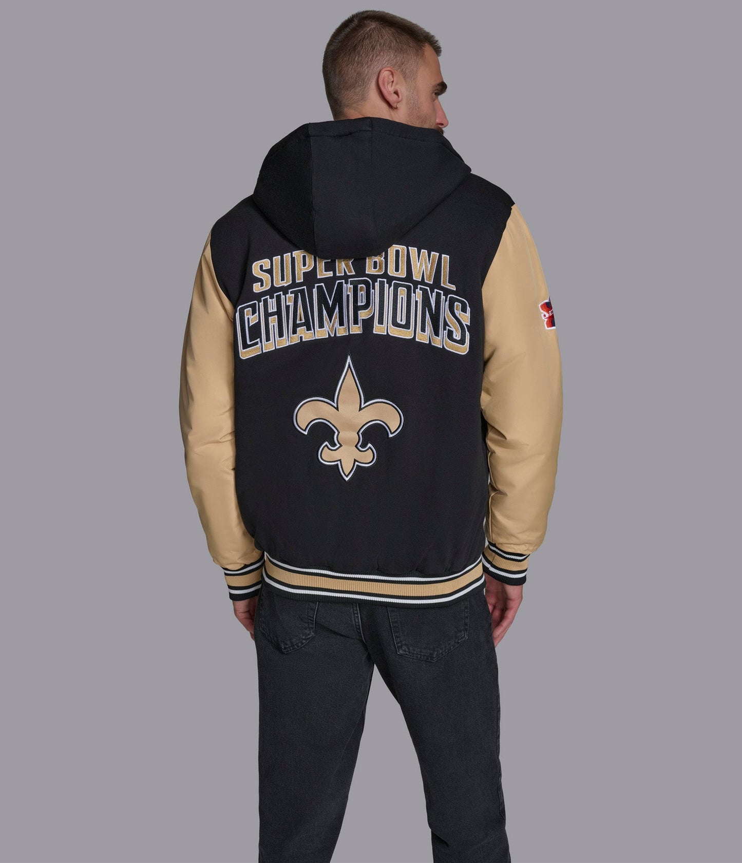 New Orleans Saints Player Option Color Blocked Full Zip Hoodie