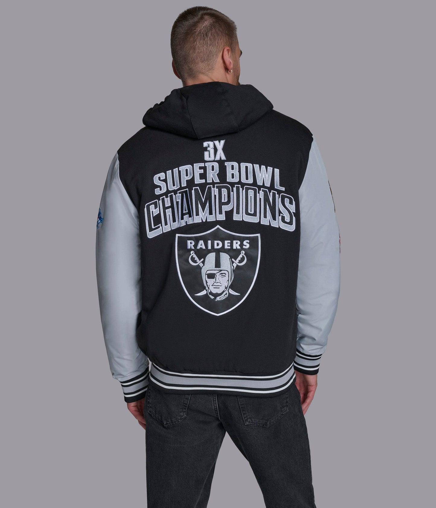 Raiders Player Option Color Blocked Full Zip Hoodie