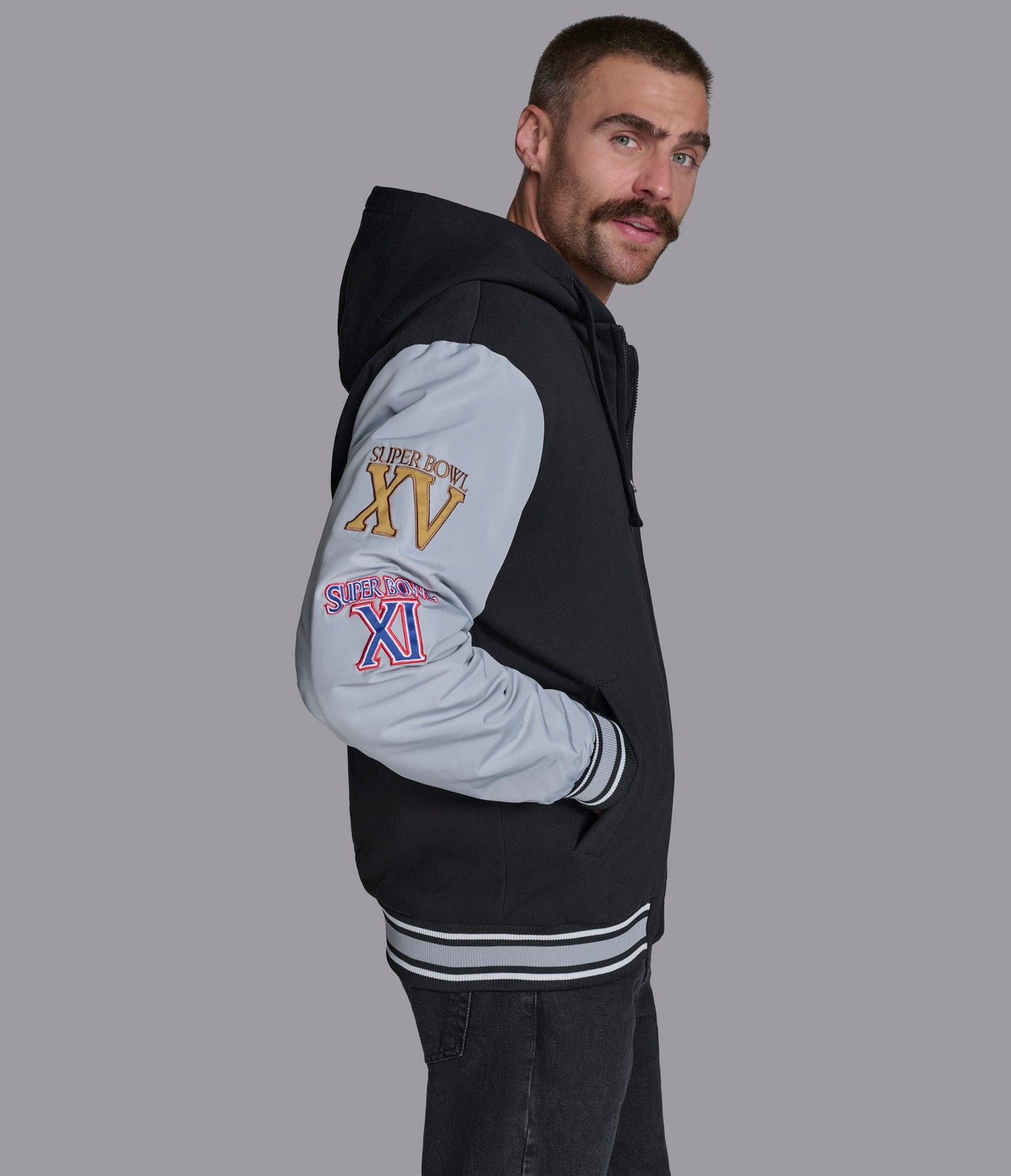 Raiders Player Option Color Blocked Full Zip Hoodie