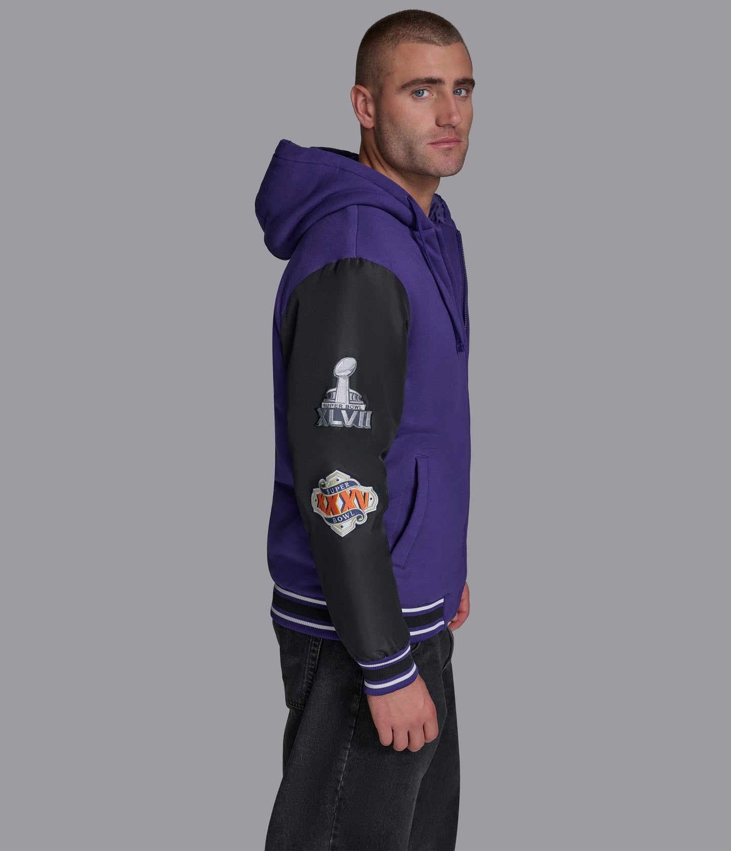 Baltimore Ravens Player Option Color Blocked Full Zip Hoodie