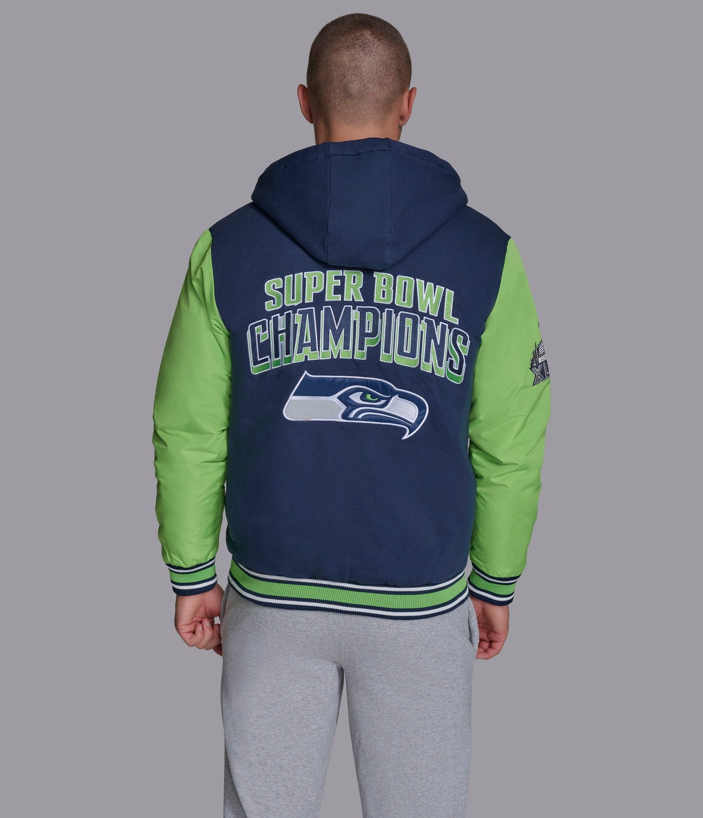 Seattle Seahawks Player Option Color Blocked Full Zip Hoodie