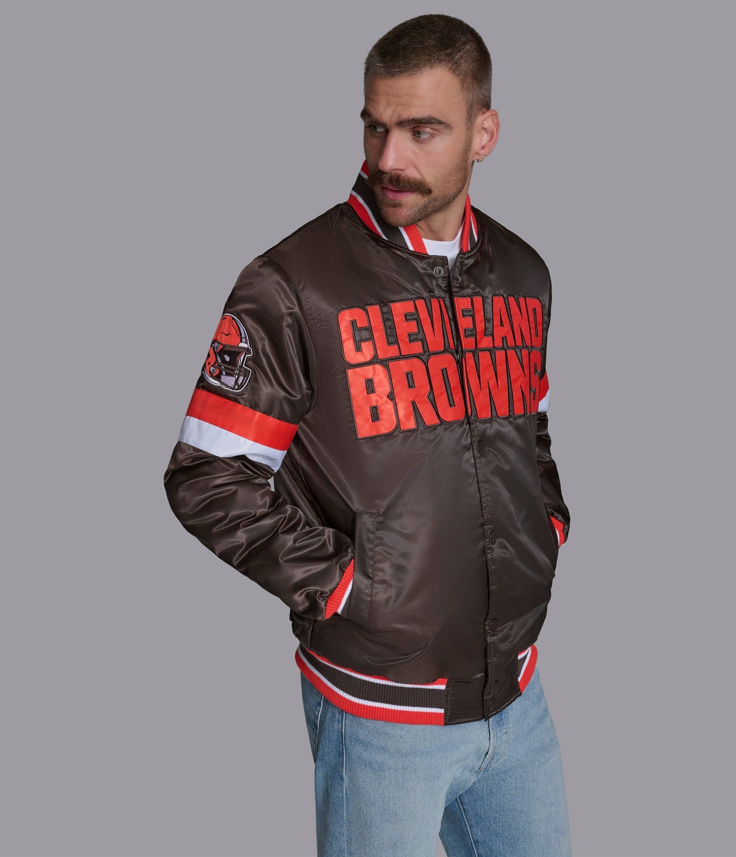 Cleveland Browns Home Game Varsity Jacket