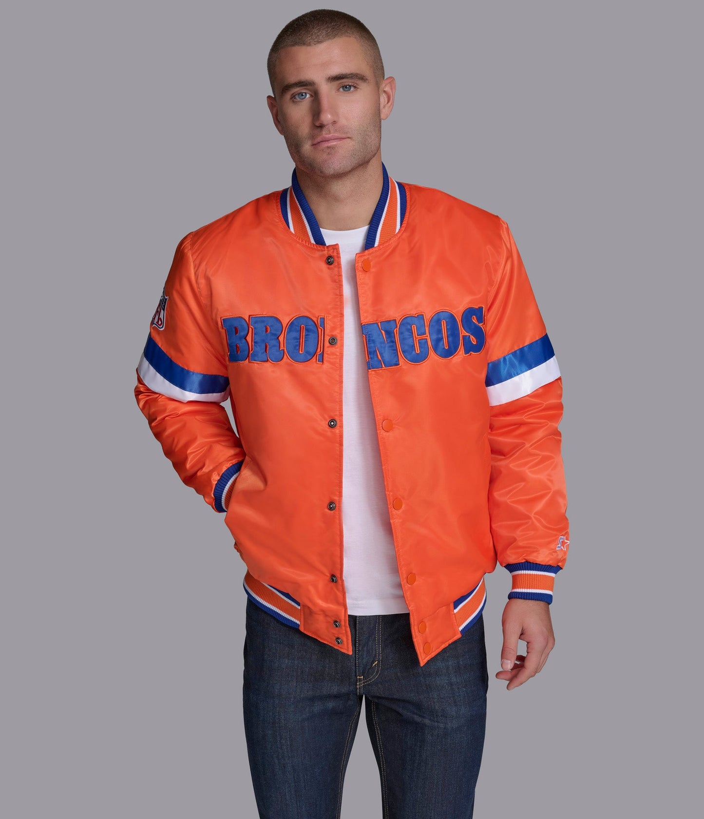 Denver Broncos Home Game Varsity Jacket