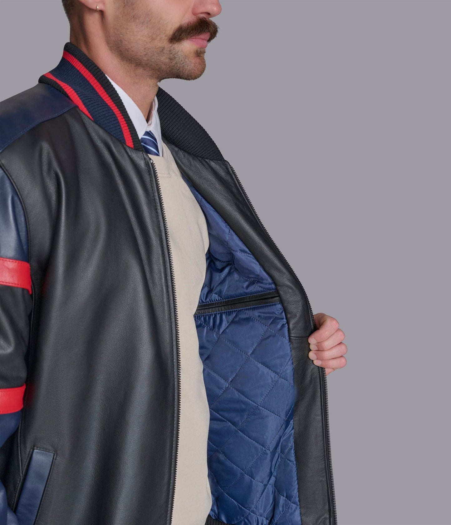 New England Patriots South Paw Leather Jacket