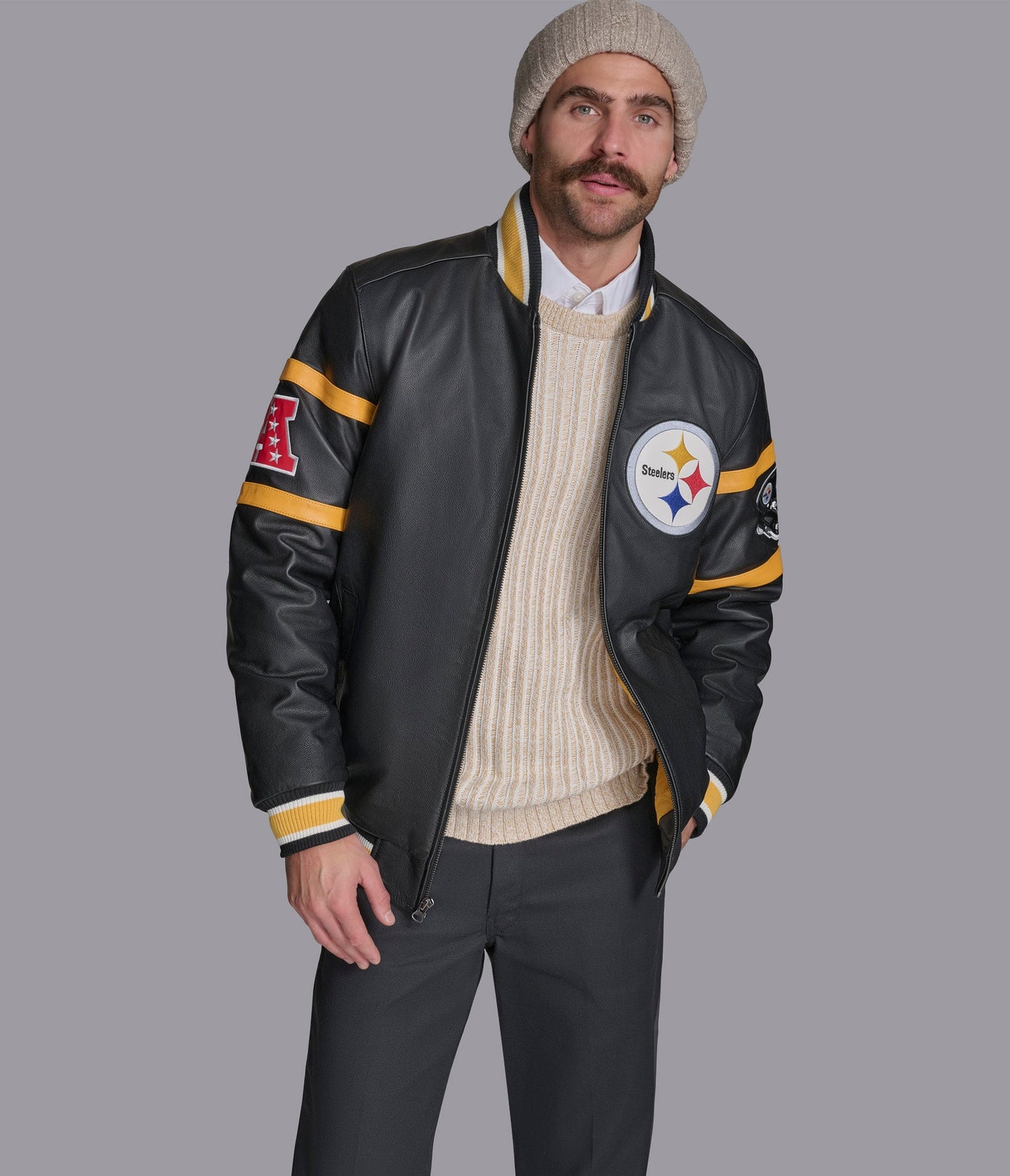 Pittsburgh Steelers South Paw Leather Jacket