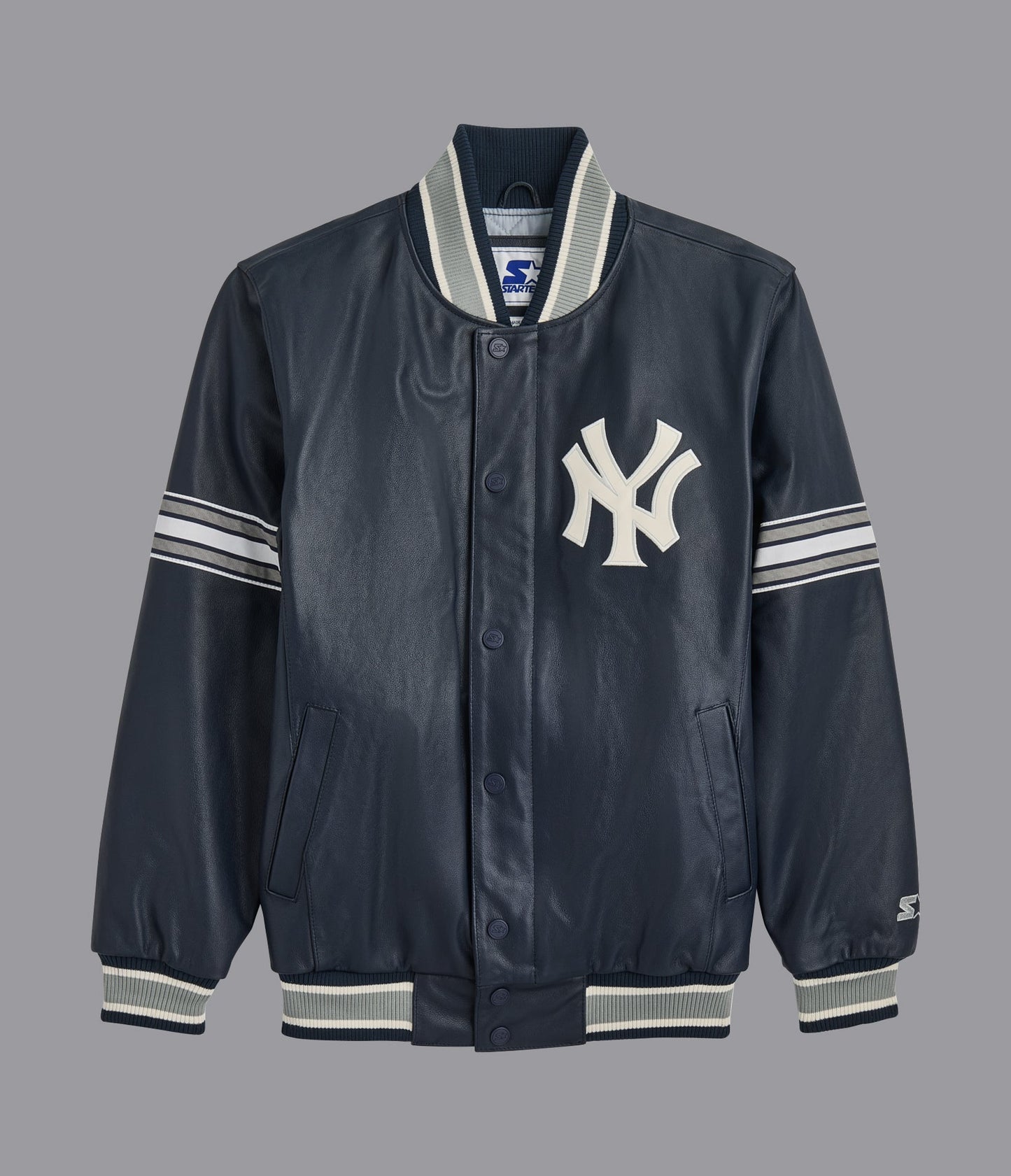 NY Yankees Leather Varsity Jacket