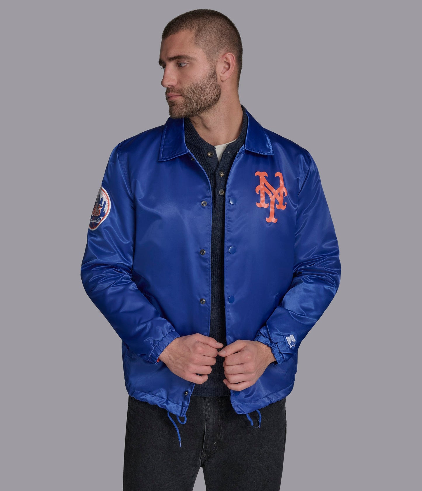 NY Mets Option Route Coaches Jacket