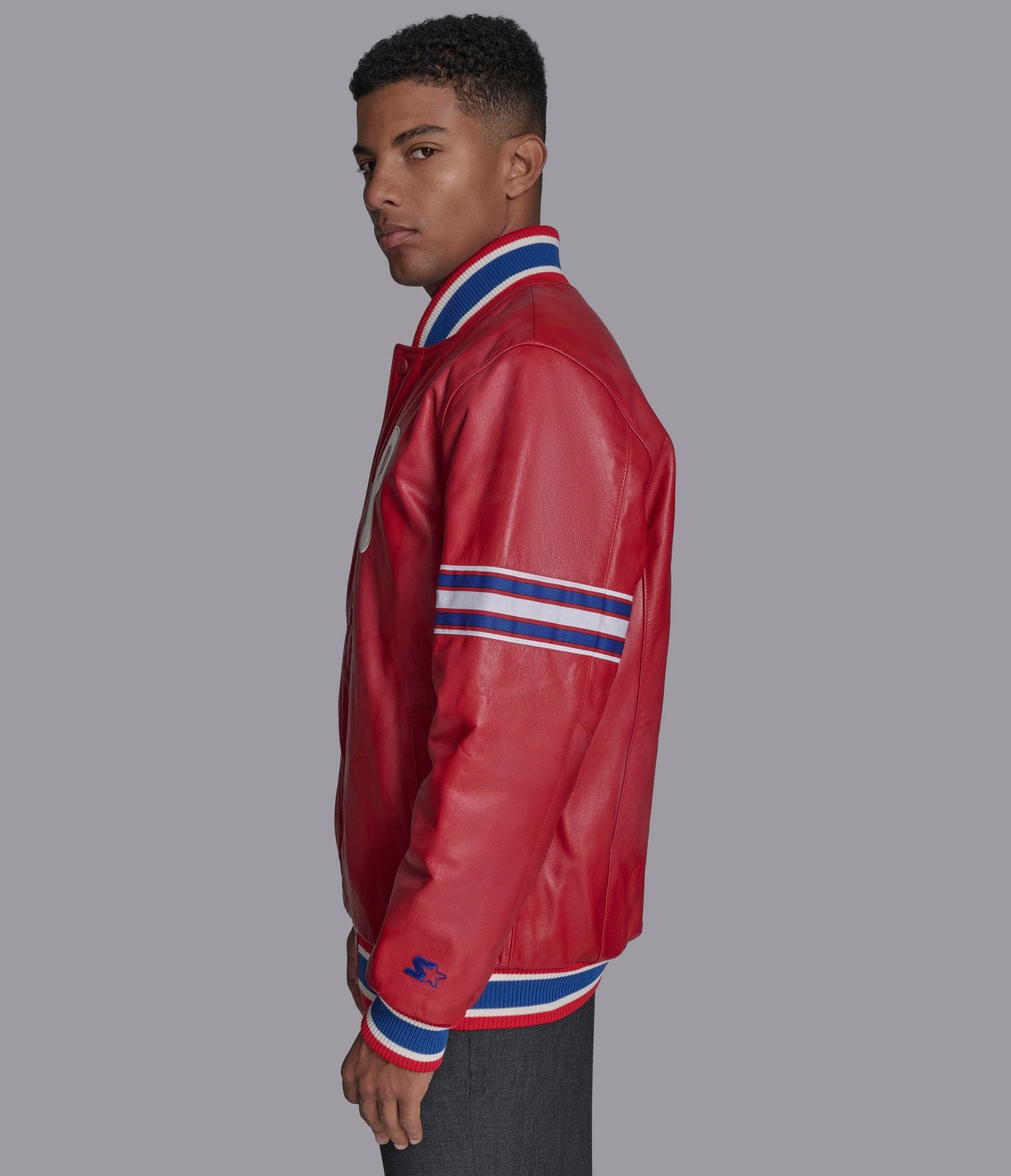 Philadelphia Phillies Leather Varsity Jacket