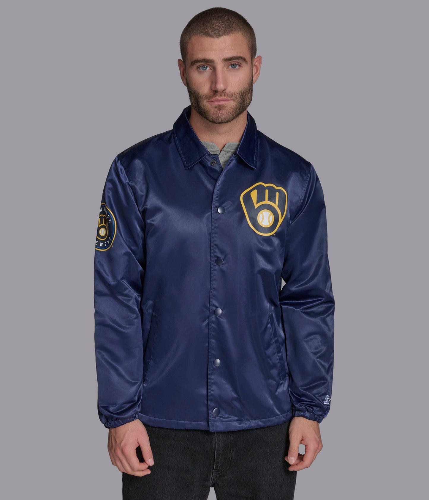 Milwaukee Brewers Option Route Coaches Jacket