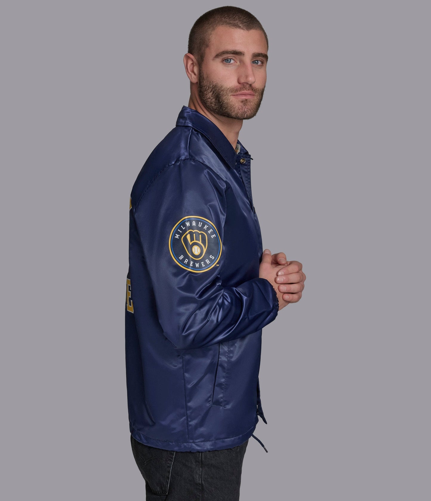 Milwaukee Brewers Option Route Coaches Jacket