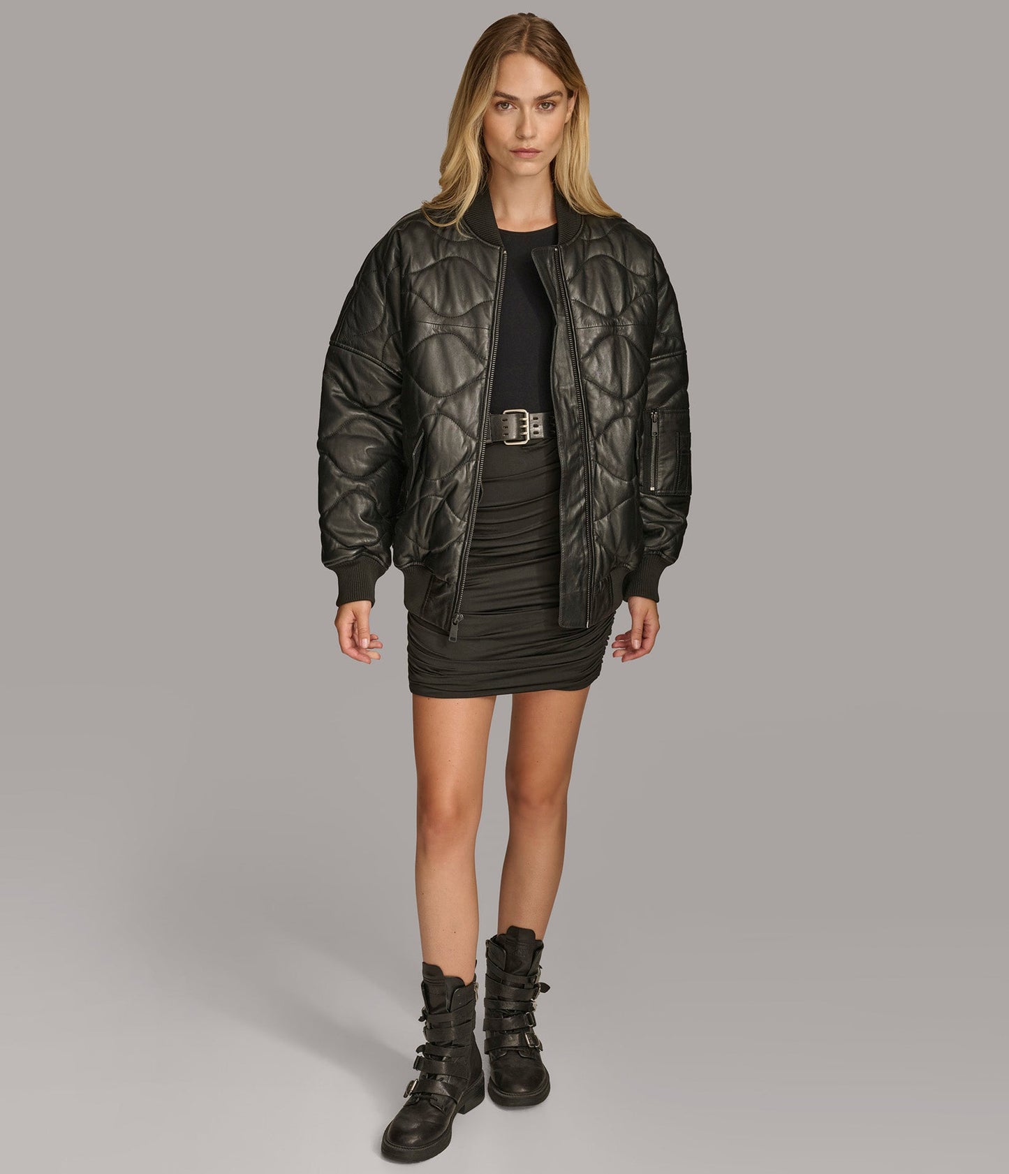 Jenna Quilted Oversized Bomber